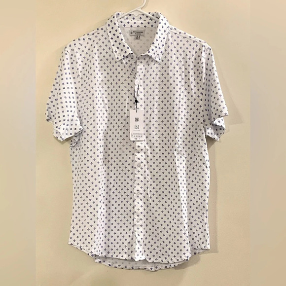 BRITCHES SPORT by SAMTEX Casual Polo Button Down‎ Short Sleeve Shirt - Picture 1 of 7